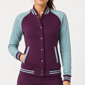 Chaqueta Deportiva Moderna Estilo Varsity para Mujer, Servicios de Fabricación de Ropa Personalizada, Chaqueta Varsity para Mujer en Tela Resistente - Product Image 1
