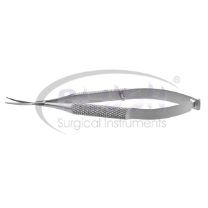 Vannas Scissors Curved (Model 1) Ophthalmic Microsurgical Instrument Stainless Steel Eye Surgery Tool By <b>Blush</b> Surgical - Product Image 2