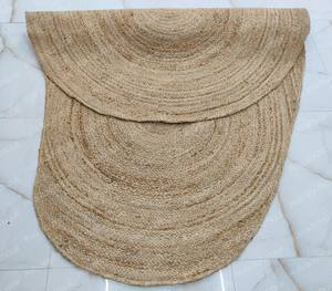 พรมปอกระเจาถักด้วยมือแนวชนบทพรมพื้นที่เส้นใยธรรมชาติเป็นมิตรกับสิ่งแวดล้อม - Product Image 2