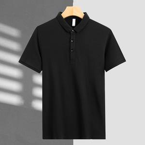 Polo personnalisé haut de gamme en couleur unie, uniforme de travail sur mesure, t-shirt d'été à manches courtes avec col et logo brodé - Product Image 3