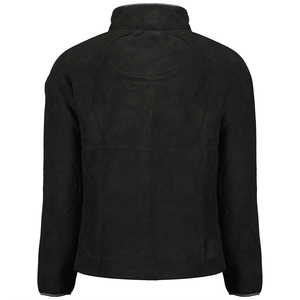 Men's <b>Black</b> <b>Fleece</b> Jacket Full Zip Stand Collar Casual Autumn Wear Polyester Outerwear - Product Image 3