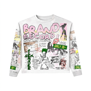 Long Sleeve T-Shirt <b>Men's</b> Street Style Printed Cotton Jersey O-Neck Regular Fit With Pattern Front Logo - Product Image 4
