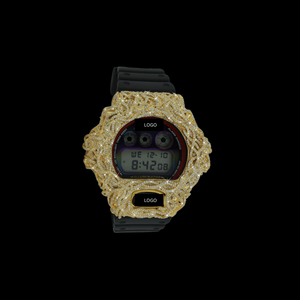 Reloj de diamantes VVS Moissanite con bisel dorado, estilo HipHop, para hombre y mujer, unisex, reloj de pulsera de moda premium al precio más bajo. - Product Image 1
