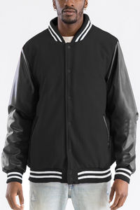 Stylish Fashionable <b>Men</b> Raglan Long Sleeve Casual Varsity <b>Jacket</b> High Quality Cotton Bomber Baseball Plus Size <b>Men's</b> - Product Image 2