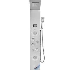Sistema Doccia con Pannello LED e 6 Modalità, Torre Doccia a Pioggia e Cascata, 4 Getti Massaggianti, Bocchetta Vasca per Accessori Doccia - Product Image 3