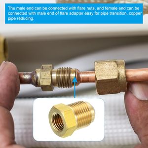 Conectores de Latón Personalizados con Conexión en Espiral, Adaptador de Latón con Conexión en Espiral SAE de 45 Grados, Accesorio de Tubería para Líneas de Aire, Gas, Refrigeración y HVAC - Product Image 6