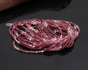 Cuentas Ovaladas de Turmalina Rosa Natural AAA+, Hilo de Piedras Preciosas Lisas de 15 Pulgadas, Venta al por Mayor para la Fabricación de Joyas - Product Image 2