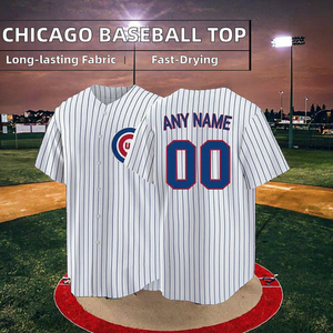 Camiseta de Béisbol al por Mayor del Equipo Americano, de Alta Calidad, Económica, Personalizada con Impresión Frontal, Chicago, Todos los Jugadores, Transpirable, de Secado Rápido - Product Image 4