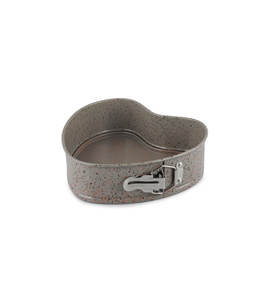 Ensemble de moules à gâteau en acier au carbone avec fond amovible, revêtement antiadhésif en granit, forme cœur, ronde et carrée, pour une cuisson uniforme - Product Image 4