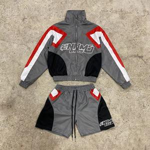 Ensemble coupe-vent court en gros personnalisé pour homme – Survêtement imperméable avec veste et short 2026 - Product Image 2