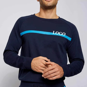 ชุดเสื้อยืดและกางเกงขาสั้นผู้ชาย 2 ชิ้น สไตล์วินเทจ สำหรับฤดูร้อน เป็นมิตรกับสิ่งแวดล้อม ผลิตจากผ้าฝ้ายผสมโพลีเอสเตอร์ ย้อมสีพื้น - Product Image 2