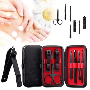 SAAR GLOBAL SURGICAL Kit de manucure en acier inoxydable durable de qualité supérieure Coupe-ongles Ciseaux Lime 3-en-1 Étui portable Adultes Classique - Product Image 2