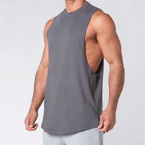 Camiseta sin mangas informal para hombre, talla grande, de algodón transpirable, color liso, para gimnasio, fitness, entrenamiento muscular - Product Image 2