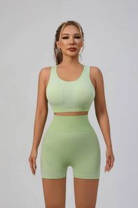 The Best-selling Professional Training Set, Featuring a <b>Short</b> Vest and High-waisted, Hip-lifting <b>Shorts</b>, Is Suitable for Gyms - Product Image 5