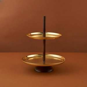 Soporte Metálico de 3 Niveles para Pastel de Chocolate, Niquelado, Hecho a Mano, Ecológico, Apto para Alimentos, con Bolsa OPP, Clásico y Elegante, Plato para Cupcakes - Product Image 5