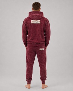 Ensemble de survêtement décontracté pour homme en molleton doux French Terry, effet délavé à l'acide, avec pantalon à revers côtelés – Qualité supérieure - Product Image 5