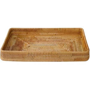 Bandeja de servir de ratán hecha a mano en Vietnam, pedidos al por mayor, logotipo personalizado, proveedor de bandejas de servir de ratán hechas a mano de Vietnam - Product Image 5