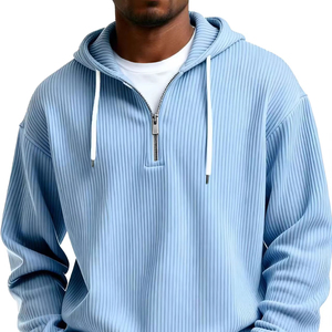 Compre Sudadera con Capucha de Punto Personalizada con Logotipo, para Hombre, Nueva Colección Otoño Invierno, con Cierre de 1/4, Manga Larga, Deportiva - Product Image 1