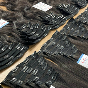 Producto Popular, Extensiones de Cabello Humano con Clip, Varios Colores, Cabello Vietnamita, Sin Caída, Sin Enredos - Product Image 1