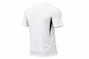 Custom Color Men's White <b>Raglan</b> Sleeve T-Shirt O-Neck Quick Dry Knitted Polyester Sporty Eco-Friendly 180g Custom Print Front - Product Image 5