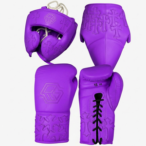 Oferta Especial: Conjuntos de Boxeo Morados para Sparring, con Logotipo y Diseños Personalizados, Equipo de Protección para Entrenamiento de Gimnasio y Fitness, Guantes - Product Image 1