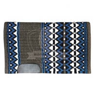 Tapis de selle en coton à motif géométrique coloré de style western avec doublure en polaire pour la course hippique, confortable