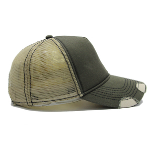 5 Panel Canvas Mesh Trucker <b>Hat</b> Custom Logo Embroidery Unisex Polyester <b>Summer</b> Sports Cap Wholesale - Product Image 6