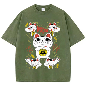 T-shirt surdimensionné imprimé sur mesure de haute qualité, motif poisson japonais, en coton, style streetwear, coupe ample, fabricant - Product Image 6