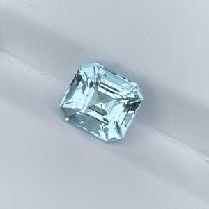Aigue-marine bleue naturelle taille Asscher, pierre précieuse non montée 2,00 carats ZUBEDA GEMS and JEWELRY pour la fabrication de bijoux, bague, pendentif, vente en gros - Product Image 6