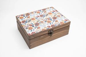 กล่องไม้พิมพ์ลายสำหรับใส่ไพ่ กล่องใส่เครื่องประดับ กล่องไม้พิมพ์ลายสำหรับเก็บของ สำหรับโป๊กเกอร์และบริดจ์ กล่องขายส่ง - Product Image 2