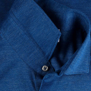 Men's Short Sleeve Knitted <b>Polo</b> <b>Shirt</b> Cotton Solid Color Casual Regular Fit Breathable Navy <b>Blue</b> - Product Image 5