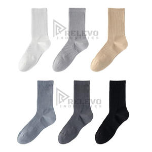 Calcetines casuales de media pantorrilla para hombre, otoño-invierno, absorbentes del sudor, transpirables, hechos a mano, sin costuras, tejidos con una sola aguja - Product Image 3