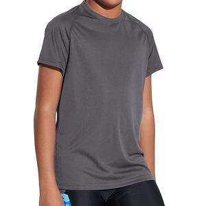 T-shirt décontracté à manches courtes pour homme, personnalisable, faible MOQ, couleur unie, respirant, séchage rapide, grandes tailles, polyester/coton, collection été 2026 - Product Image 1