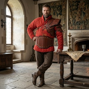 Armure d'épaule médiévale, protège-épaule, protège-taille, guerrier viking, LARP, chevalier, costume de cosplay Renaissance, reconstitution historique, gilet pour homme - Product Image 3