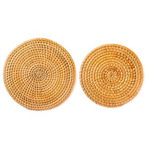 Posavasos y alfombrillas de ratán BOHO, resistentes al calor, para cocina, de excelente calidad. - Product Image 4