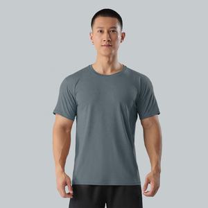 เสื้อยืดออกกำลังกายผ้าโพลี5% สแปนเด็กซ์น้ำหนักเบาแห้งเร็ว95% ทีออฟฟิตเนสวิ่งเสื้อออกกำลังกาย - Product Image 4