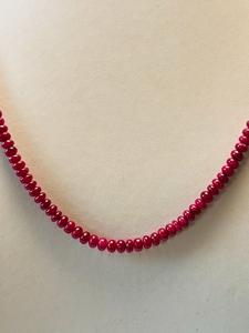 Natural <b>Ruby</b> Bead <b>Necklace</b> Non Heated Non Treated 138.63 CTS 5.0-5.3 MM 18.5 Inch Premium Quality Gemstone Jewelry Piece IGI - Product Image 3