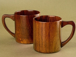Solid Wood Coffee Mug Handmade Rustic Wooden Mug Natural Finish Eco Friendly Drinkware for Tea Coffee Beer Serving - Product Image 4