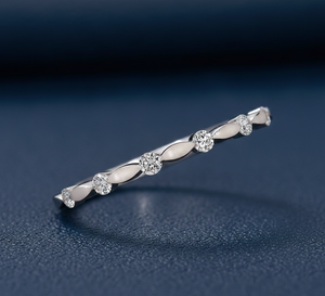 Anillo de Diamantes de Laboratorio de 0.18 Ct, Banda Redonda de Oro Blanco, Anillo de Diamantes Personalizado al por Mayor, Anillo de Boda de Laboratorio - Product Image 2