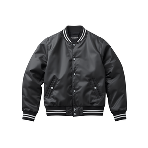 Chaquetas Varsity de Nailon Mate para Hombre, Chaqueta Bomber Minimalista, Impermeable, Cortavientos, Ligera, Informal - Product Image 2