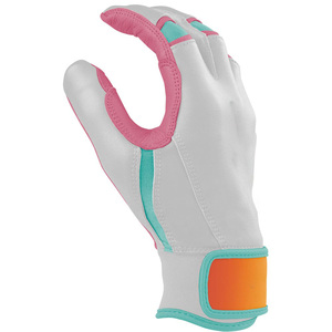 NOVERA INDUSTRIES Custom <b>Baseball</b> Batting <b>Gloves</b> Short Cuff Leather Hook Loop Closure Lightweight Adult Custom Logo OEM - Product Image 3