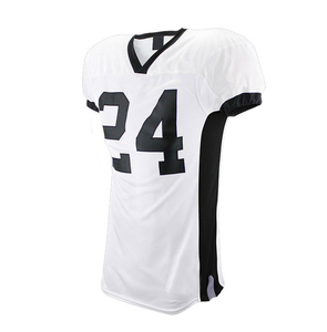 Custom American Football Jersey Set Striped <b>Rainbow</b> Design Sublimated Short Sleeve V-neck Fitted Men's Adult 100% Summer Plus - Product Image 2