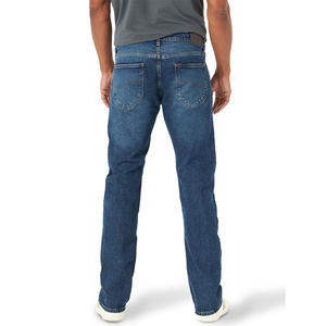 Jean droit élégant pour homme 2025 – Pantalon en denim respirant à imprimé tendance, coupe ajustée, style streetwear, délavé, extensible, OEM - Product Image 1