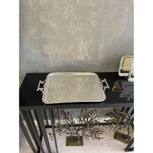 <b>Mirror</b> Polished Stainless Steel Round Shape Serving <b>Tray</b> Platter With Handles Elegant Silver Home Decor Kitchen Serving Supplies - Product Image 2