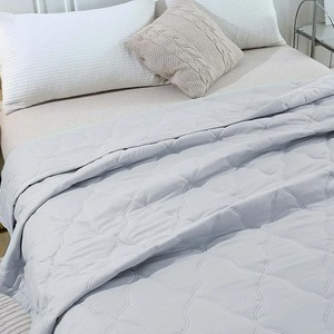 Couette d'été vintage de luxe de haute qualité en promotion, personnalisée, bleu clair, taille King, brodée - Product Image 1