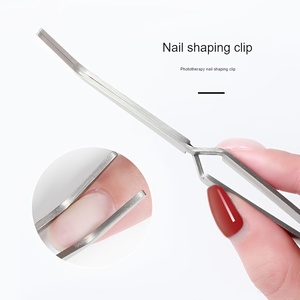Pince à ongles avec embout incurvé 14,5 cm en acier inoxydable, outil repousse-cuticules plat réutilisable pour manucure - Product Image 5