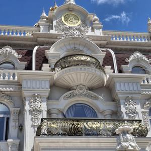 Rampe de balcon décorative extérieure en acier inoxydable avec design européen moderne pour villa, terrasse, et main courante d'escalier sur mesure - Product Image 1