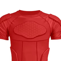 Maillot de football américain rembourré pour homme, couche de base protectrice, équipement anti-impact, haut d'entraînement à séchage rapide, maillots de compression