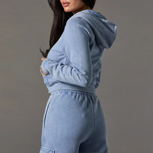 Sudadera con Logotipo Personalizado de Fábrica, Nuevo Estilo, Sudadera con Cremallera Extra Grande, Fabricante de Sudaderas con Capucha, Manga Larga, Ropa Casual para Mujer - Product Image 5