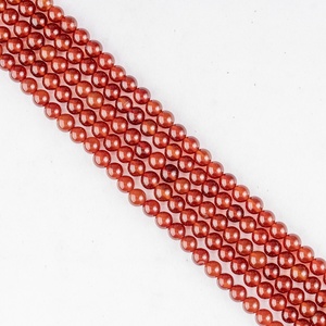 <b>Red</b> Onyx 8mm Round Gemstone Loose <b>Beads</b> Smooth Polished Strand for Bracelet Jewelry Making Wholesale - Product Image 3
